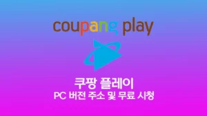 쿠팡 플레이 PC 버전 주소 및 무료 영화 TV 보는 방법