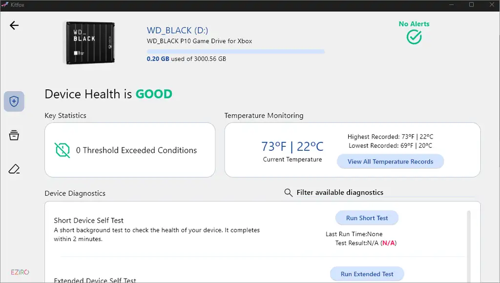 Western Digital Kitfox 다운로드 및 WD SSD 관리의 시작